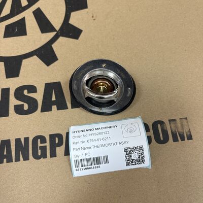 Hyunsang Excavator Parts THERMOSTAT ASSY 6754-61-6211 for 6D107 PC200 8 PC210 8 PC240 8 PC220